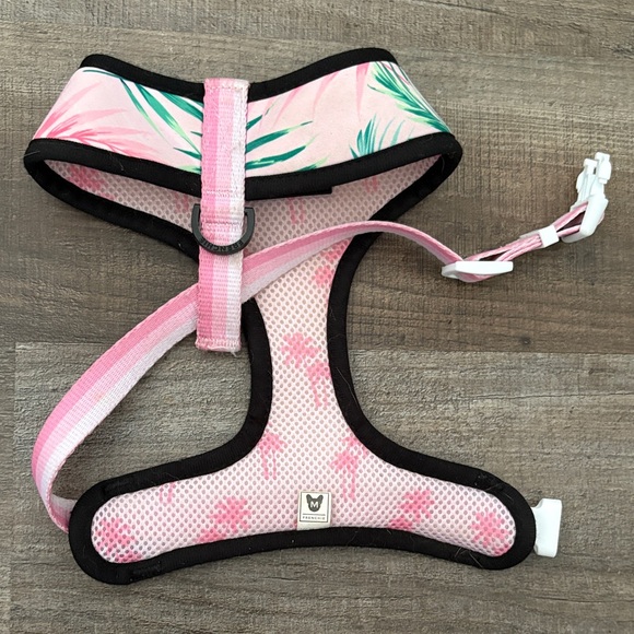 Frenchie pink tropical dog harness - Picture 2 of 2